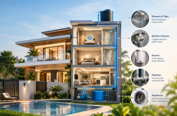 Hard Water in Villas: Managing Multiple Floors
